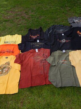 Harley Davidson Lot of 12 T Shirts All Different Dealers 3XL XXXL LOT A
